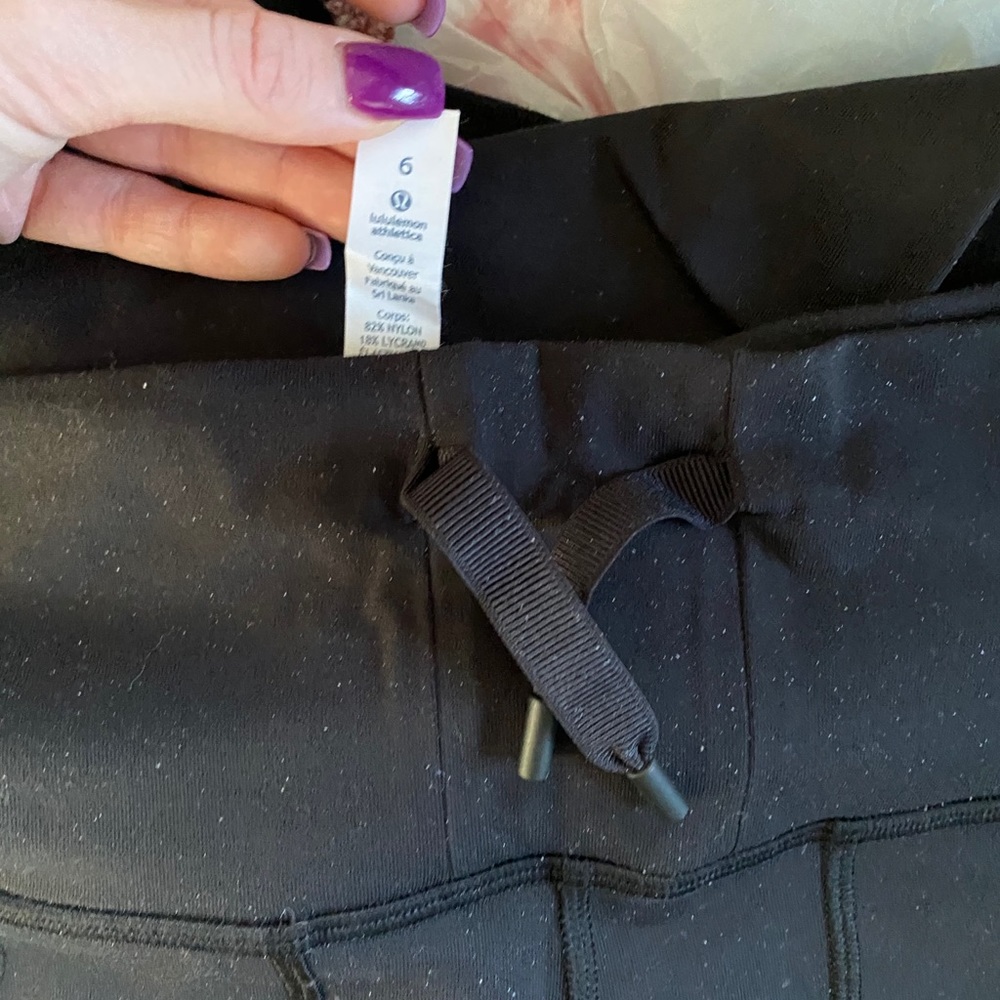black loose ankle NEW lululemon leggings